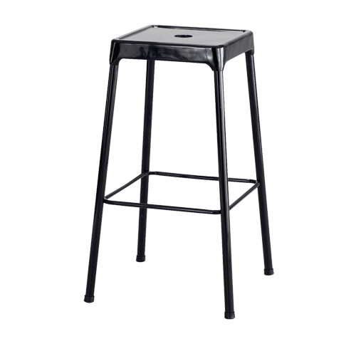 Tabouret en acier pour bistro Safco, Stationnaire, Fixe, 29", Acier Si&egrave;ge, Noir Auto-Cam