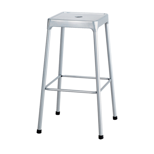 Tabouret en acier pour bistro Safco, Stationnaire, Fixe, 29", Acier Si&egrave;ge, Gris Auto-Cam
