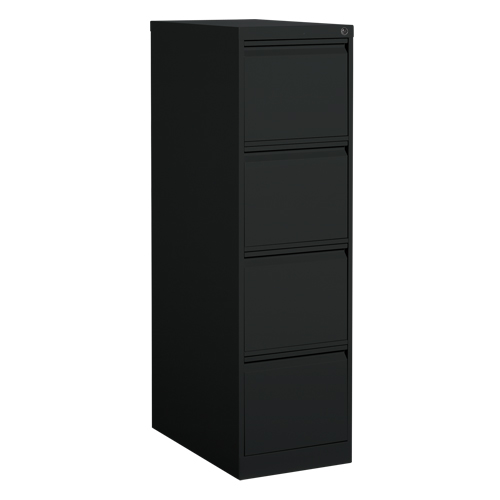 Classeur vertical, Acier, 4 tiroirs, 15-1/7" la x 25" p x 52" h, Noir Auto-Cam
