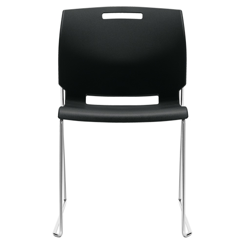 Chair, Plastic, 32-1/2" High, 300 lbs. Capacity, Black Auto-Cam