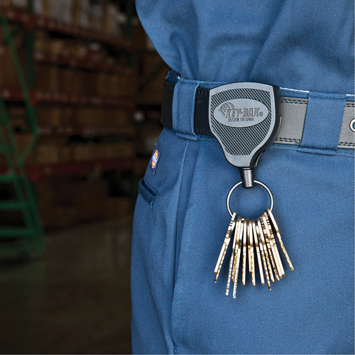 Super48 Heavy-Duty Retractable Key Holder, Polycarbonate, 48" Cable, Belt Clip Attachment Auto-Cam