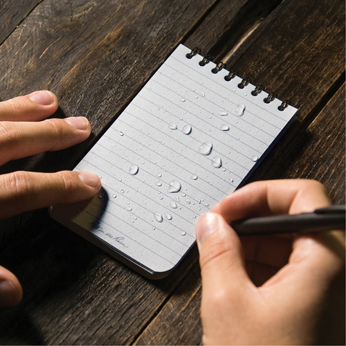 Pocket Top-Spiral Notebook, Soft Cover, Black, 100 Pages, 3" W x 5" L Auto-Cam