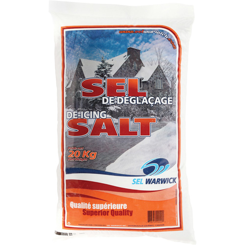 Ice Melting Salt, 44.1 lbs. (20 kg), Bag, -10°C (14°F) Auto-Cam