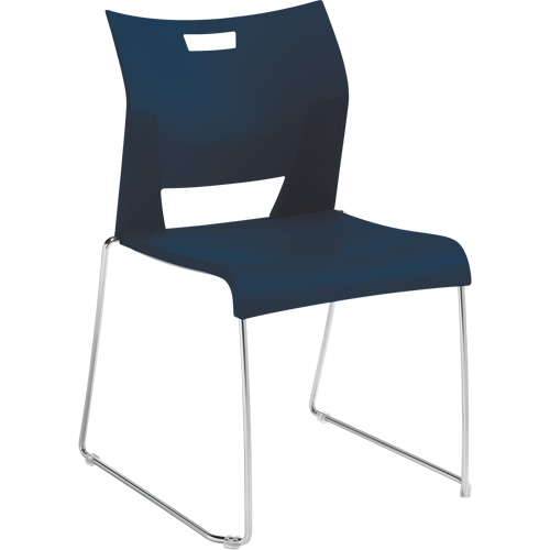 Chaise de formation sans bras Duet, Plastique, Hauteur 33-1/4", Capacit&eacute; 350 lb, Bleu Auto-Cam