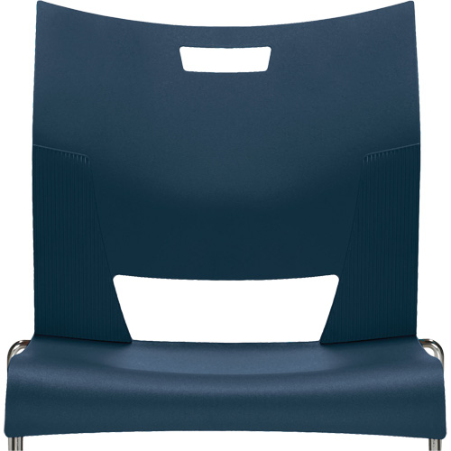 Chaise de formation sans bras Duet, Plastique, Hauteur 33-1/4", Capacit&eacute; 350 lb, Bleu Auto-Cam