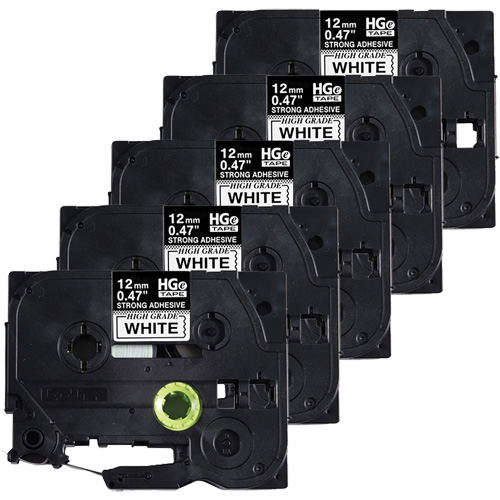 Laminated Tape, 12 mm x 8 m, Black on White Auto-Cam