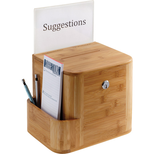 Boîte &agrave; suggestions en bambou Auto-Cam