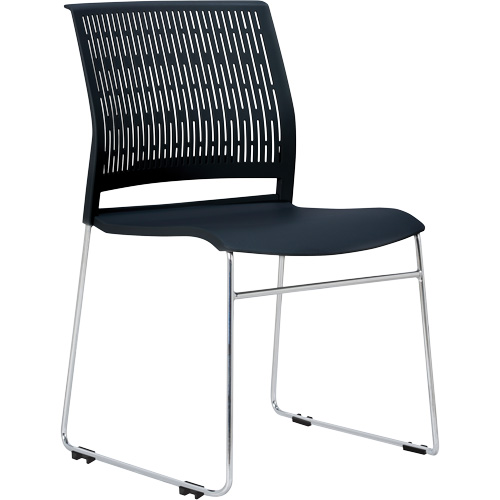 Chaises empilables s&eacute;rie Activ, Polypropyl&egrave;ne, Hauteur 32-3/8", Capacit&eacute; 275 lb, Noir Auto-Cam