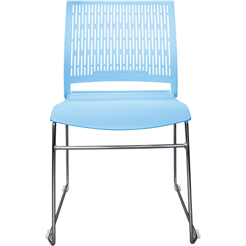 Chaises empilables s&eacute;rie Activ, Polypropyl&egrave;ne, Hauteur 32-3/8", Capacit&eacute; 275 lb, Bleu Auto-Cam