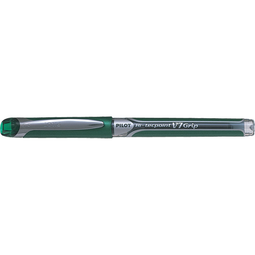 Hi-Tecpoint Grip Pen, Green, 0.7 mm Auto-Cam