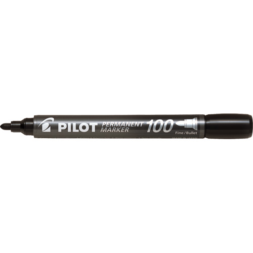 Pilot 100 Permanent Marker, Bullet, Black Auto-Cam