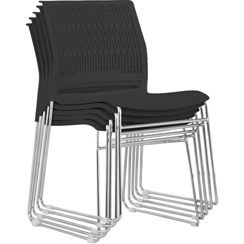 Chaises empilables, Polypropyl&egrave;ne, Hauteur 32-3/8", Capacit&eacute; 250 lb, Noir Auto-Cam