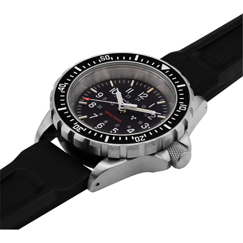 Large Diver's Quartz Watch, Digital, Battery Operated, 41 mm, Black Auto-Cam