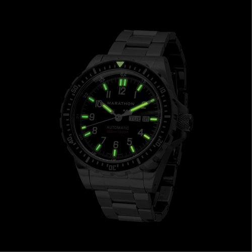 Jumbo Day/Date Automatic Watch with Stainless Steel Bracelet, Digital, Battery Operated, 46 mm, Silver Auto-Cam