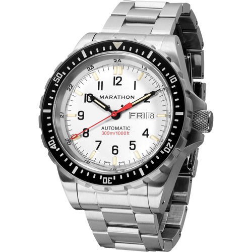 Arctic Edition Jumbo Day/Date Automatic with Stainless Steel Bracelet, Digital, Battery Operated, 46 mm, Silver Auto-Cam
