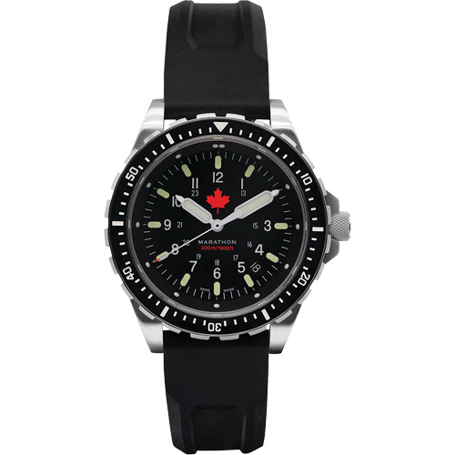Red Maple Jumbo Diver's Quartz Watch, Digital, Battery Operated, 46 mm, Black Auto-Cam