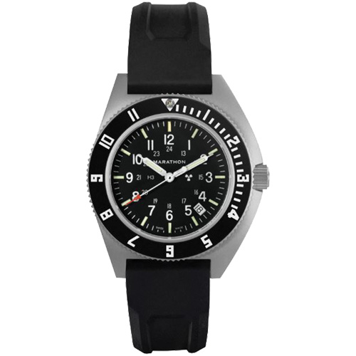 Steel Navigator with Date on Black 3-Piece Rubber Strap Kit, Digital, Battery Operated, 41 mm, Black Auto-Cam
