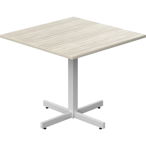 Newland Height-Adjustable Square Table, 36" L x 36" W x 29" H, 1" Top, Laminate, Tan Auto-Cam