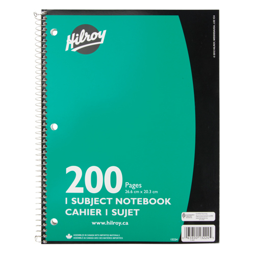 1 Subject Spiral Notebook Auto-Cam