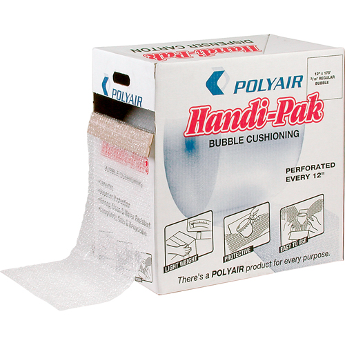 Handi-Pak Bubble Sheet Dispenser, 100' x 12", Bubble Size 5/16" Auto-Cam
