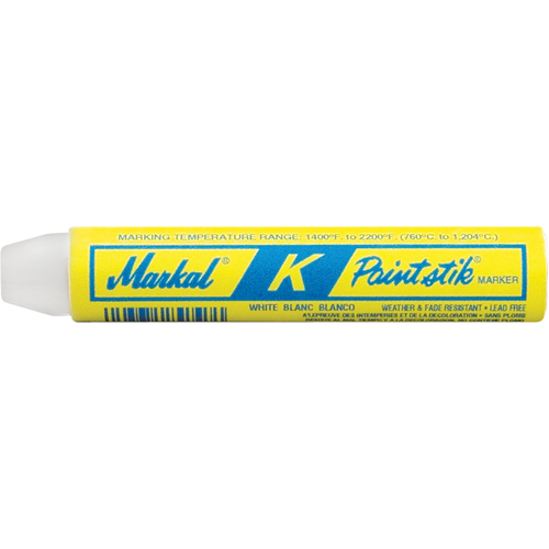 M Paintstik&reg; Paint Marker for Heat Treating, Solid Stick, White Auto-Cam