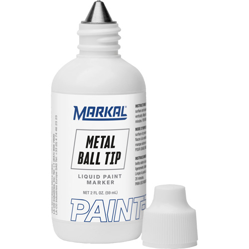 Marqueur Paint-Riter avec pointe en bille m&eacute;tallique, Liquide, Blanc Auto-Cam