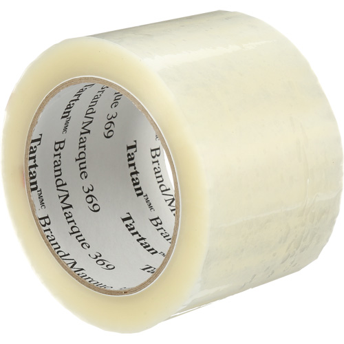 Tartan Box Sealing Tape, Hot Melt Adhesive, 1.6 mils, 72 mm (3") x 100 m (330') Auto-Cam