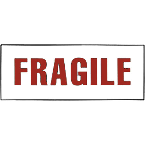 &eacute;tiquettes pour traitement sp&eacute;cial Fragile, 6" lo x 2" la, Rouge/blanc Auto-Cam