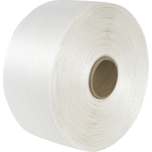 Woven Cord Strapping, Polyester Cord, 1/2" W x 3900' L, Manual Grade Auto-Cam