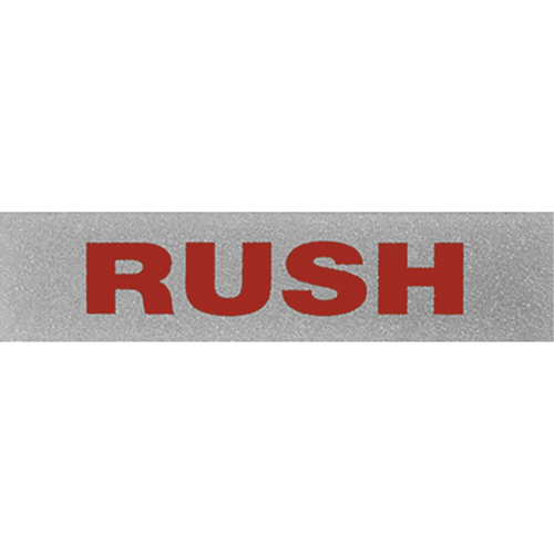 &eacute;tiquettes pour traitement sp&eacute;cial Rush, 5" lo x 2" la, Noir/rouge Auto-Cam