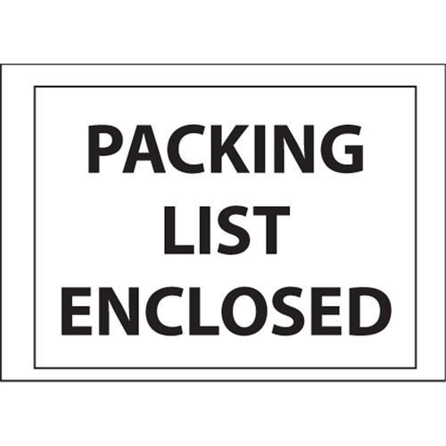 Packing List Envelopes, 4" L x 5" W, Backloading Style Auto-Cam