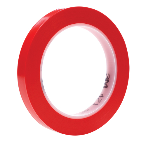 Ruban en vinyle 471, 12 mm (1/2") la x 32,9 m (108') lo, 5,3 mils, Rouge Auto-Cam