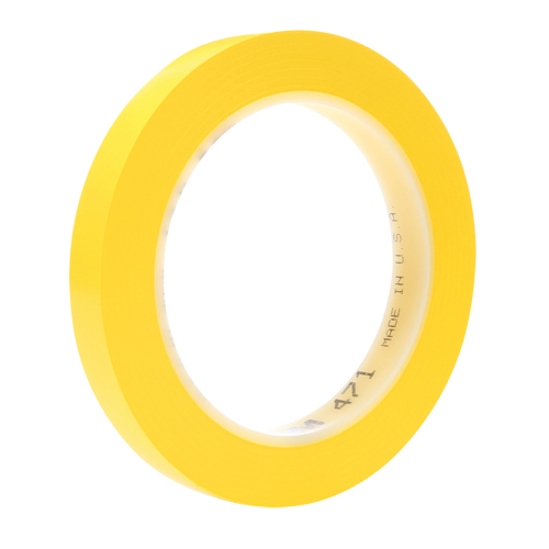 Ruban en vinyle 471, 12 mm (1/2") la x 32,9 m (108') lo, 5,3 mils, Jaune Auto-Cam