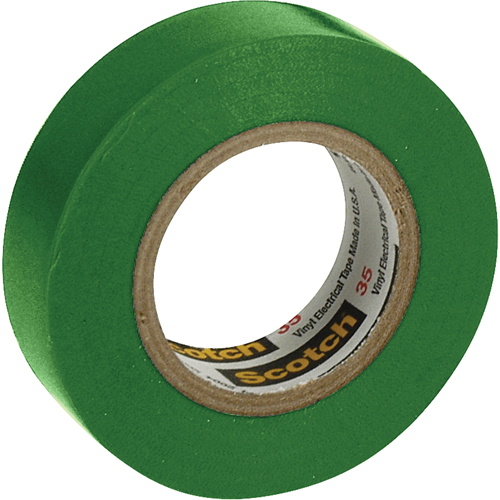 Scotch&reg; 35 Colour Coded Tape, 12.7 mm (1/2") x 6.1 m (20'), Green, 7 mils Auto-Cam