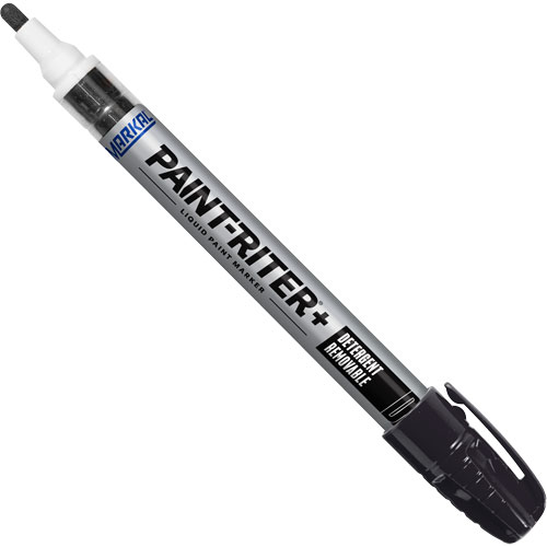 Paint-Riter&reg;+ Detergent Removable Paint Marker, Liquid, Black Auto-Cam
