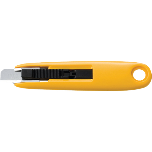 Compact Self-Retracting Safety Knife, 11 mm, Carbon Steel, Plastic Handle Auto-Cam