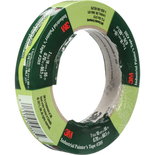 Industrial Painter's Tape 205, 18 mm (3/4") x 55 m (180'), Green Auto-Cam