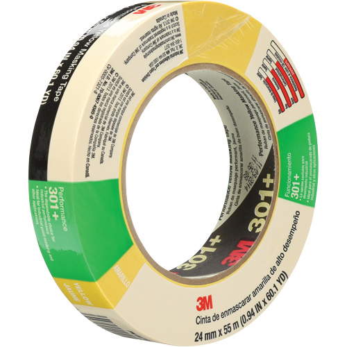 301+ Performance Masking Tape, 24 mm (1") x 54.8 m (180'), Yellow Auto-Cam
