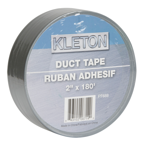 Utility Grade Duct Tape, 9 mils, Silver, 50 mm (2") x 55 m (180') Auto-Cam