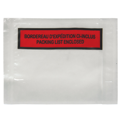 Packing List Envelope, 4-1/2" L x 5-1/2" W, Backloading Style Auto-Cam