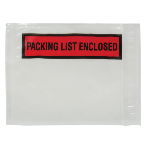 Packing List Envelope, 4-1/2" L x 5-1/2" W, Backloading Style Auto-Cam