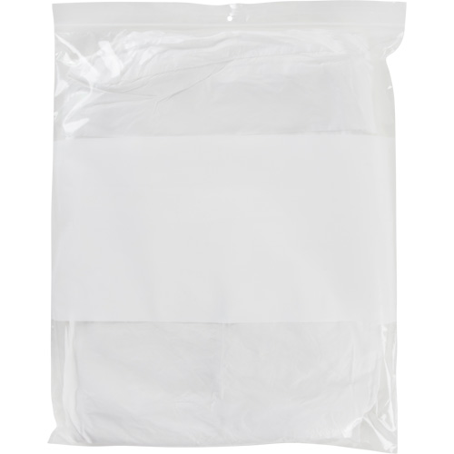 Sacs en poly avec espace inscriptible blanc, Refermable, 15" x 12", 2 mils Auto-Cam