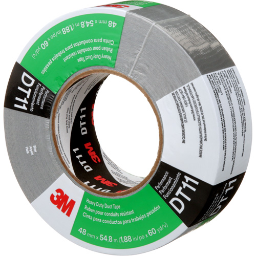 DT11 Heavy-Duty Duct Tape, 11 mils, Silver, 48 mm (2") x 55 m (180') Auto-Cam