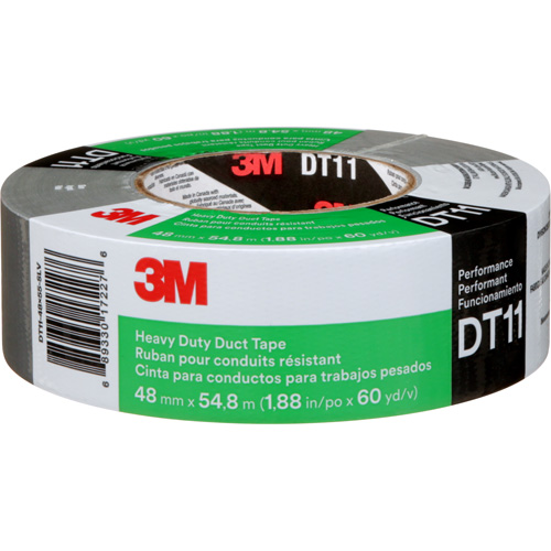 DT11 Heavy-Duty Duct Tape, 11 mils, Silver, 48 mm (2") x 55 m (180') Auto-Cam
