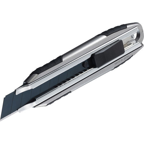 Knife with Auto-Lock, 18 mm, Carbon Steel, Heavy-Duty, Aluminum Handle Auto-Cam