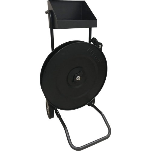 Strapping Dispenser, Polyester/Steel/Polypropylene Straps, 16"/8" Core Dia., 3"/8"/6" Roll Width Auto-Cam