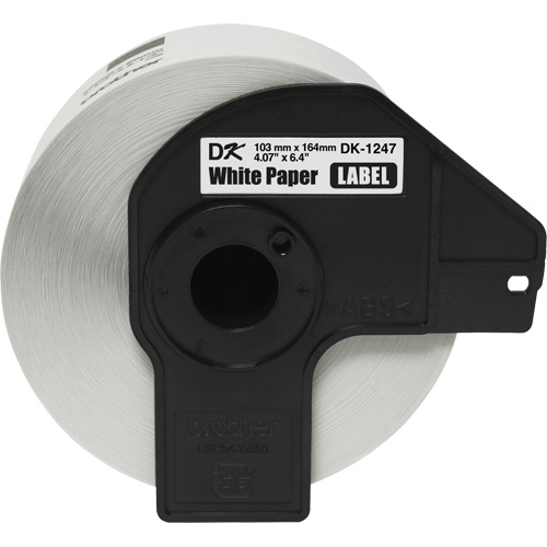 Large Die-Cut Shipping Labels, 4" W x 6-2/5" L, White Auto-Cam