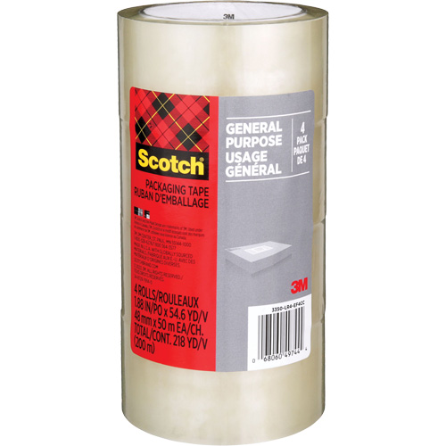 Ruban d'emballage pour l'exp&eacute;dition Scotch 175G, 48 mm (2") x 50 m (164') Auto-Cam