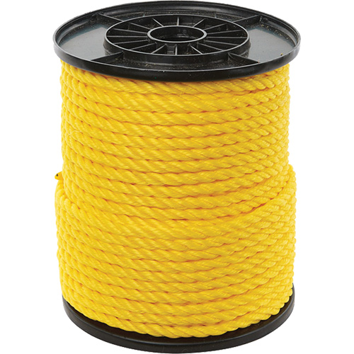 Corde torsad&eacute;e jaune &agrave; trois brins 3/8", Polypropyl&egrave;ne, 250' Auto-Cam