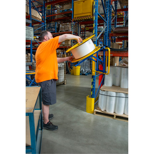 Strapping Dispenser, Polyester/Steel/Polypropylene Straps, 16"/8" Core Dia., 3"/8"/6" Roll Width Auto-Cam